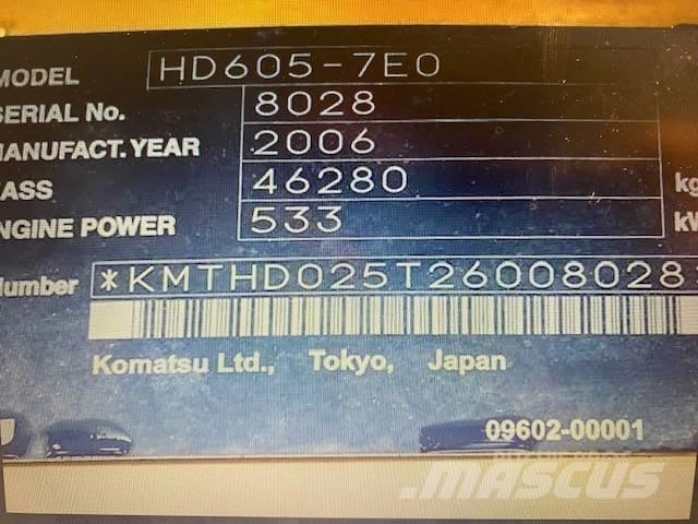 Komatsu HD 605-7 Camioane cu basculante rigide