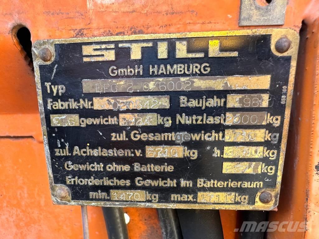 Still EFG 2/6012 Stivuitor electric