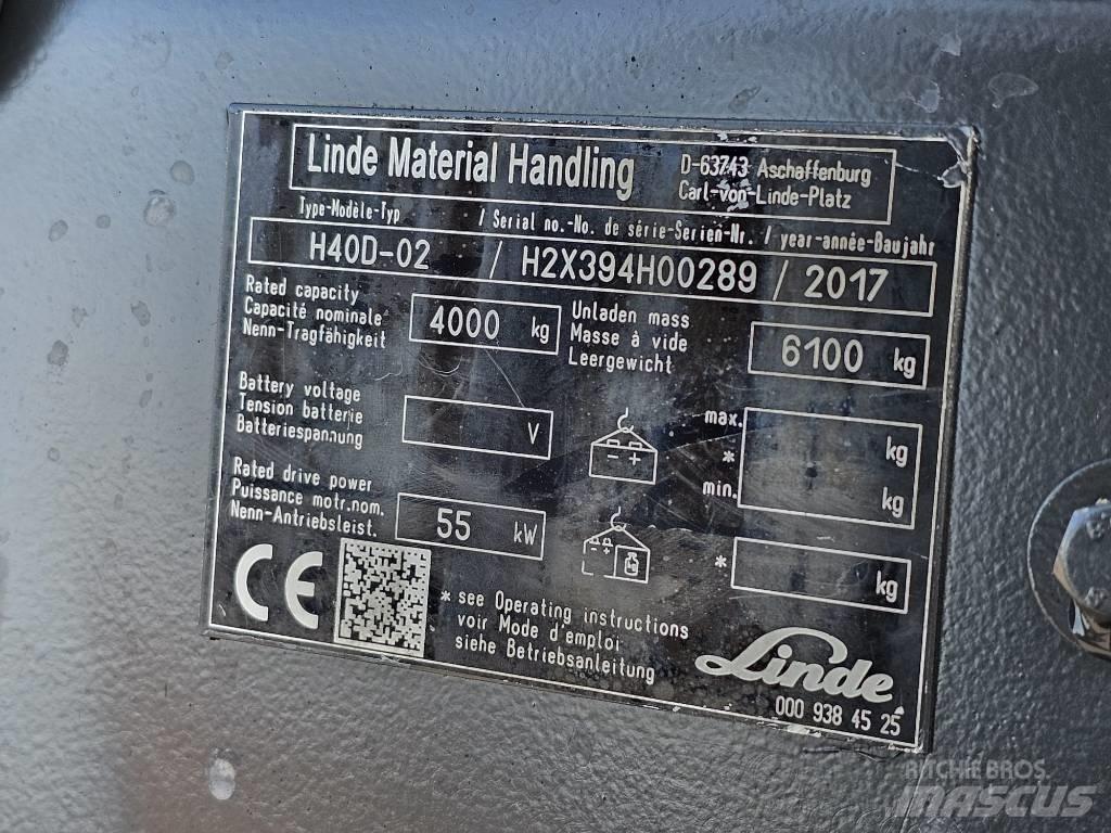 Linde H40D-02 Stivuitor diesel