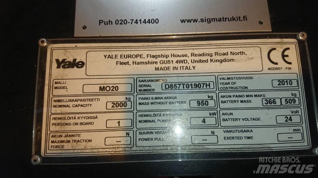 Yale MO20 Stivuitoare de micã inaltime pentu logistica