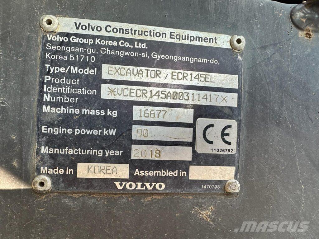 Volvo ECR145EL Excavatoare pe șenile
