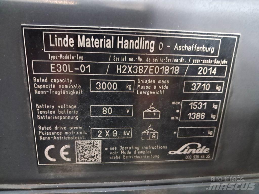 Linde E30L-01 Stivuitor electric