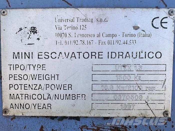  UTEX 1.3 Mini excavatoare < 7t