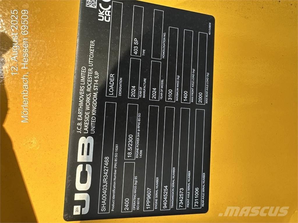 JCB 403 Incarcator pe pneuri
