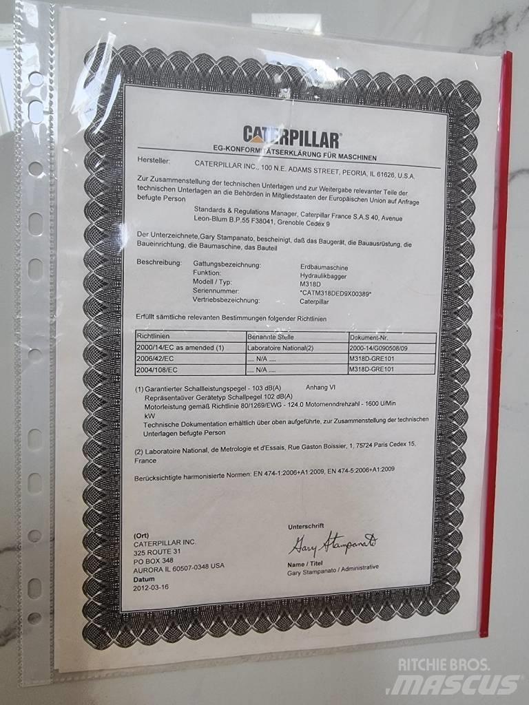 CAT 318D Paleta de manipulare