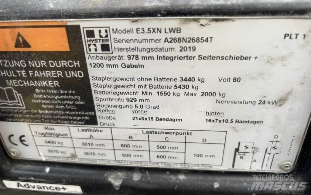 Hyster E 3.5 XN LWB Stivuitor electric