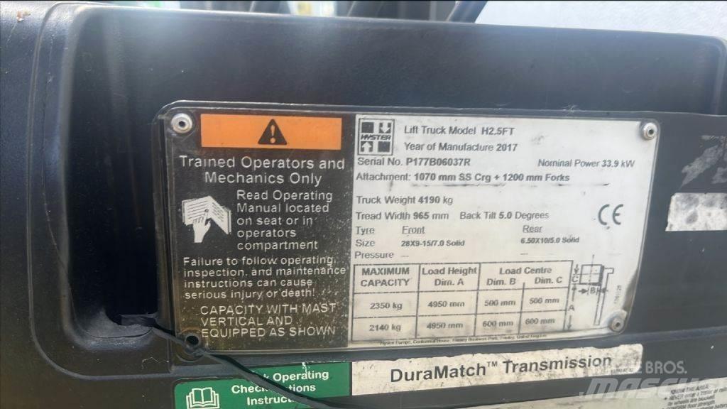 Hyster H 2.5 FT Stivuitor diesel