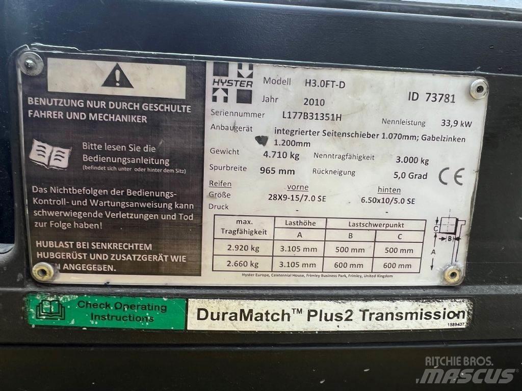 Hyster H 3.0 FT Stivuitor diesel