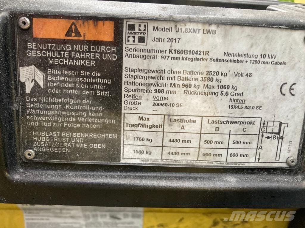 Hyster J 1.80 XNT Stivuitor electric