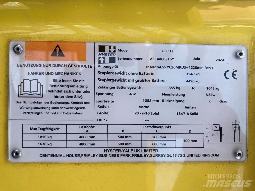 Hyster J 2.0 UT Stivuitor electric