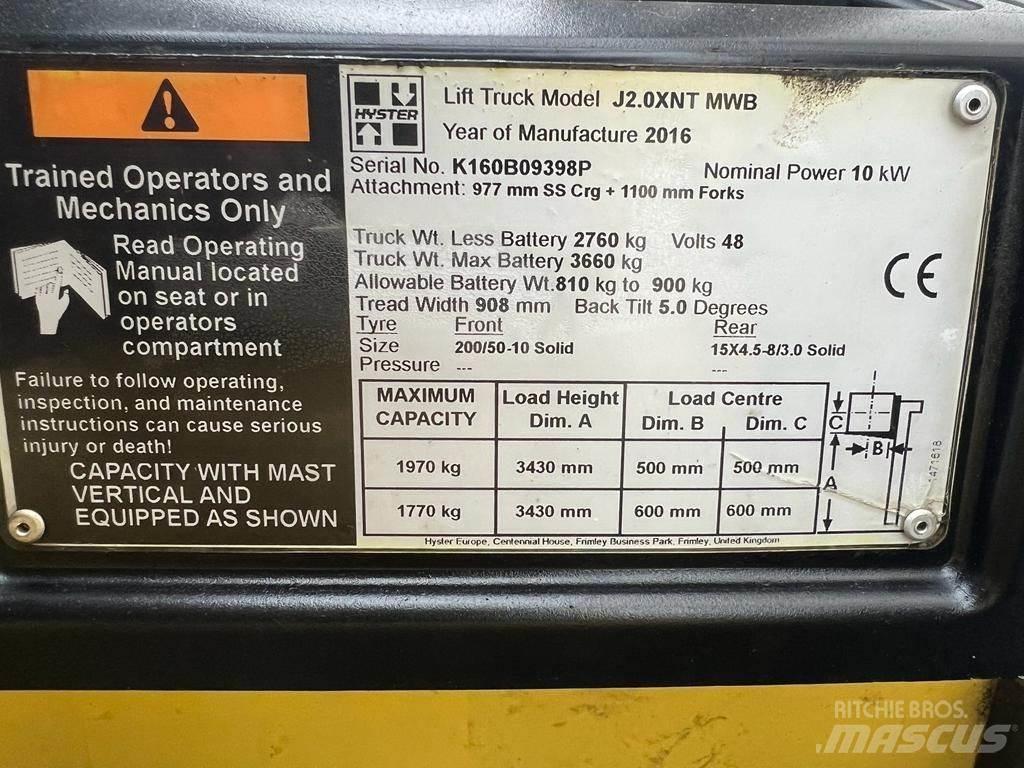Hyster J 2.0 XNT Stivuitor electric