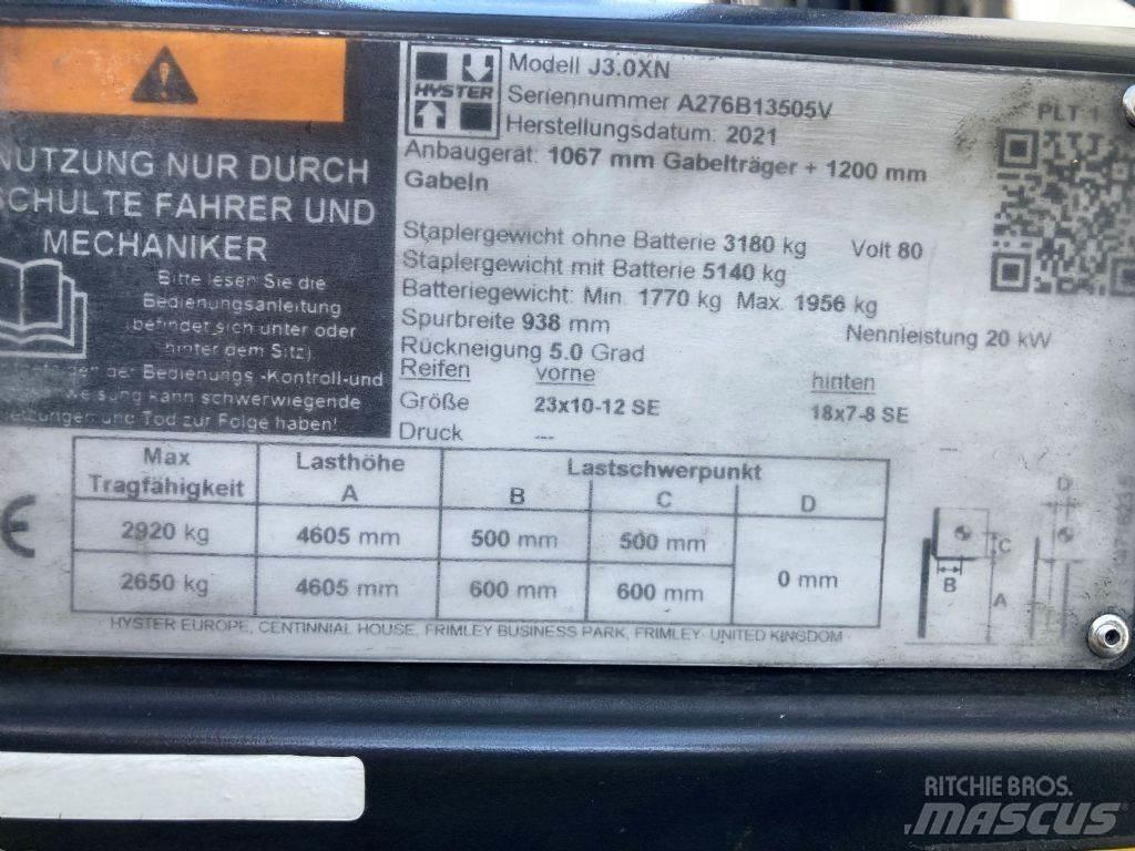 Hyster J 3.0 XN Stivuitor electric