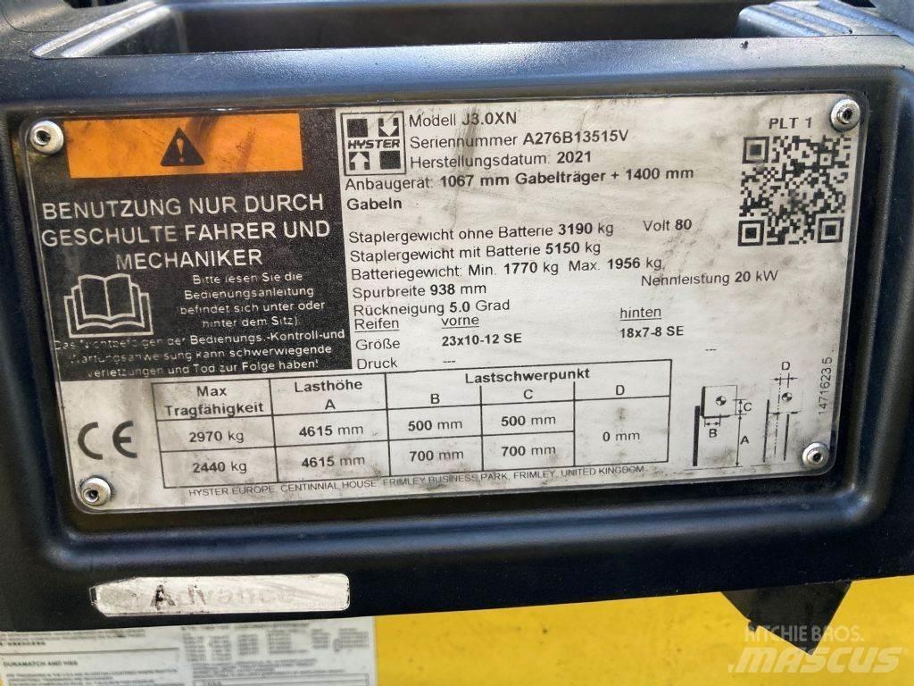 Hyster J 3.0 XN Stivuitor electric