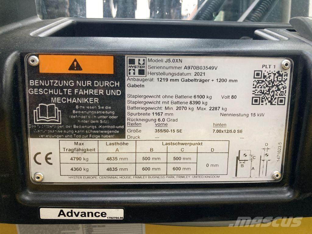 Hyster J 5.0 XN Stivuitor electric