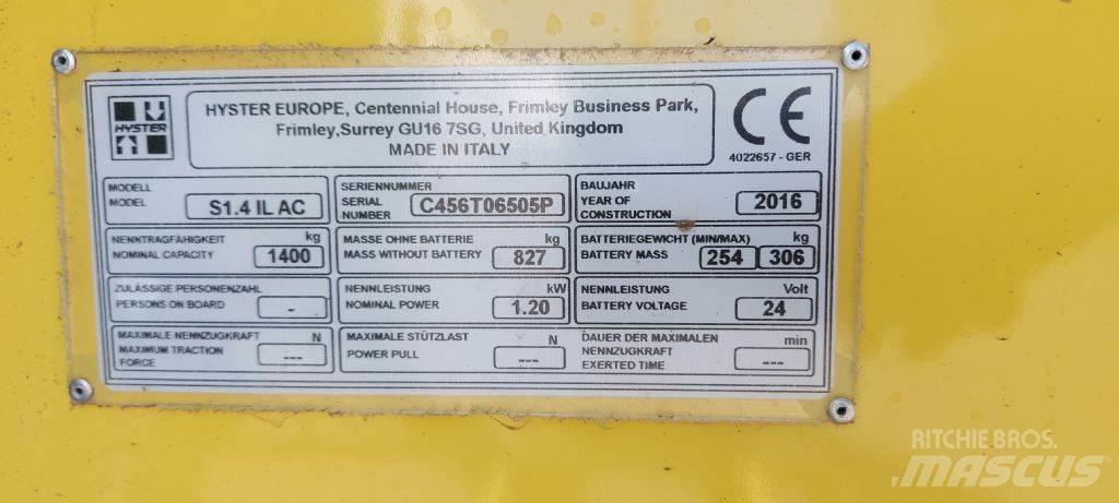 Hyster S 1.4 IL Transpaleta manuala