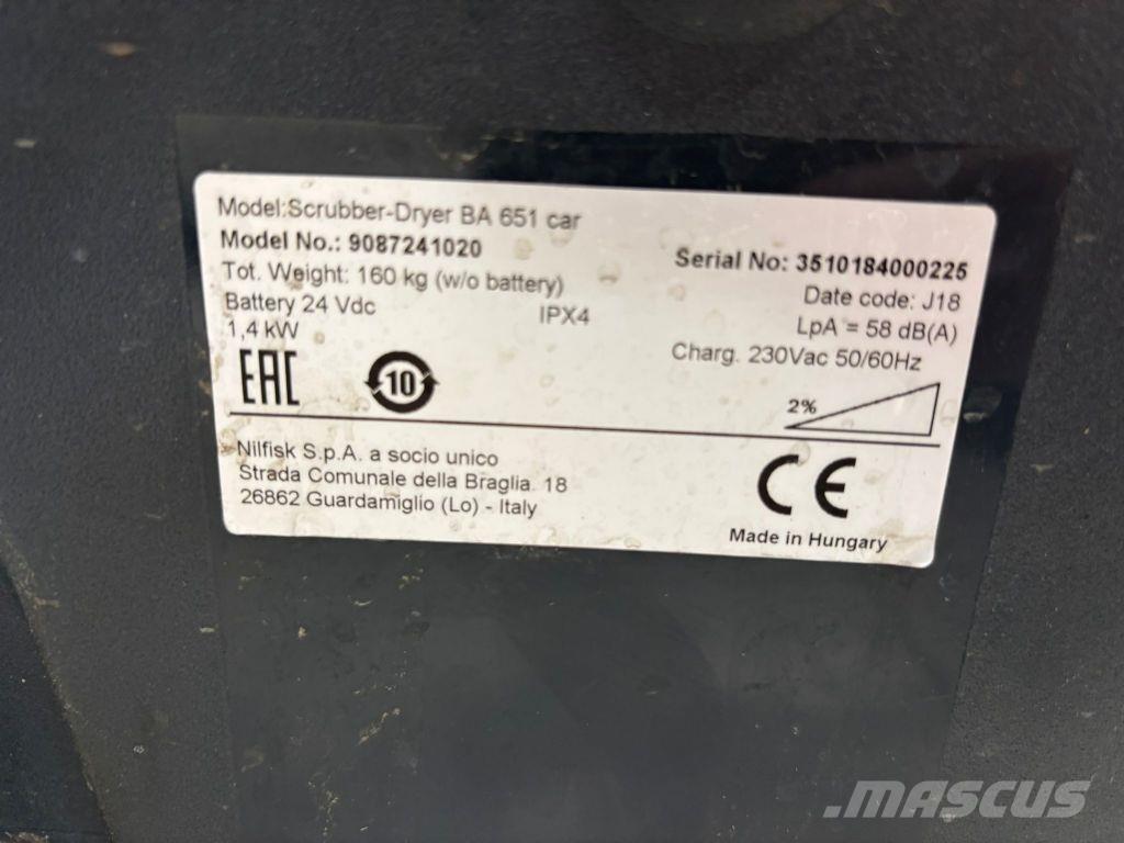 Nilfisk BA 651 Maturatori