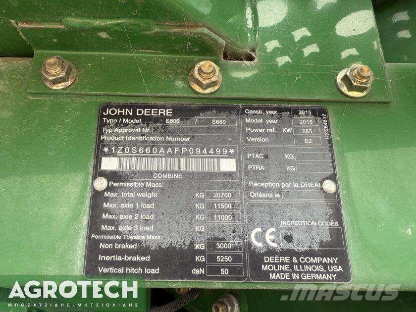 John Deere S660i Tractoare