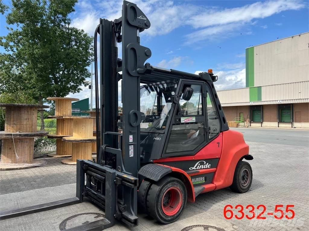 Linde H 80 D 02 900 Stivuitor diesel