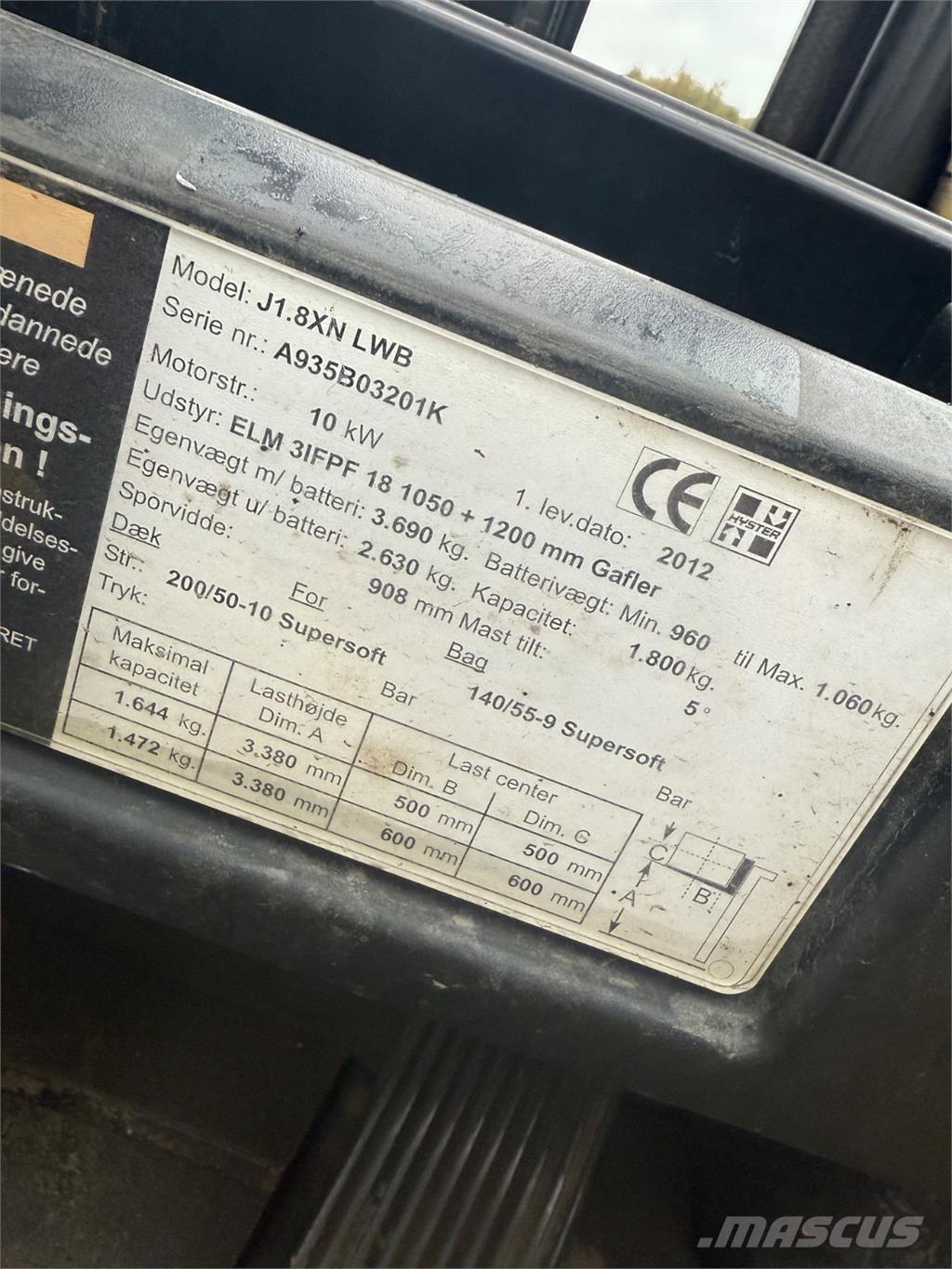 Hyster J1.8XN Stivuitor electric