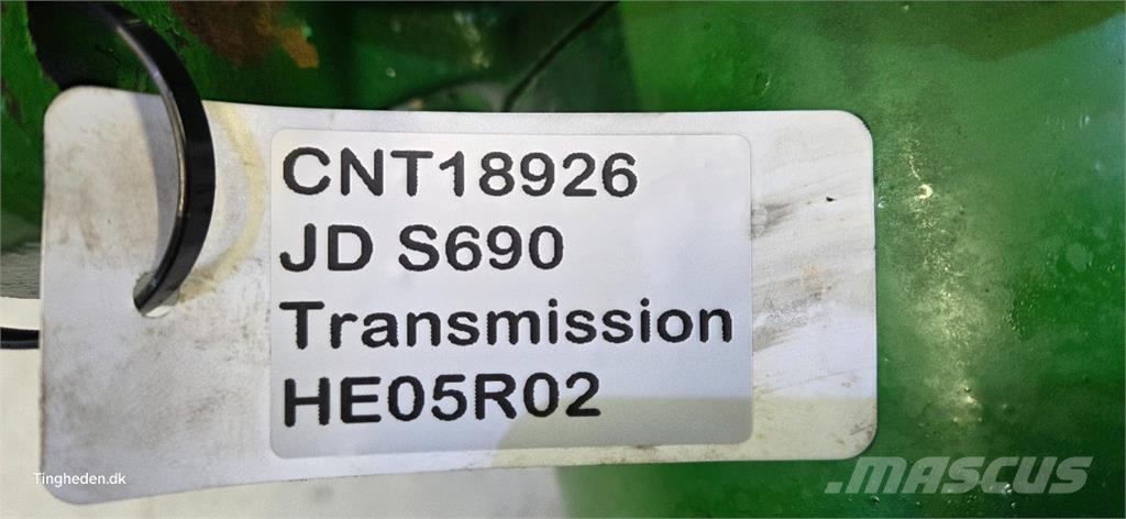 John Deere S690 Transmisie