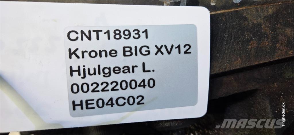Krone Big X V12 Accesorii pentru mașini de fân și furaje