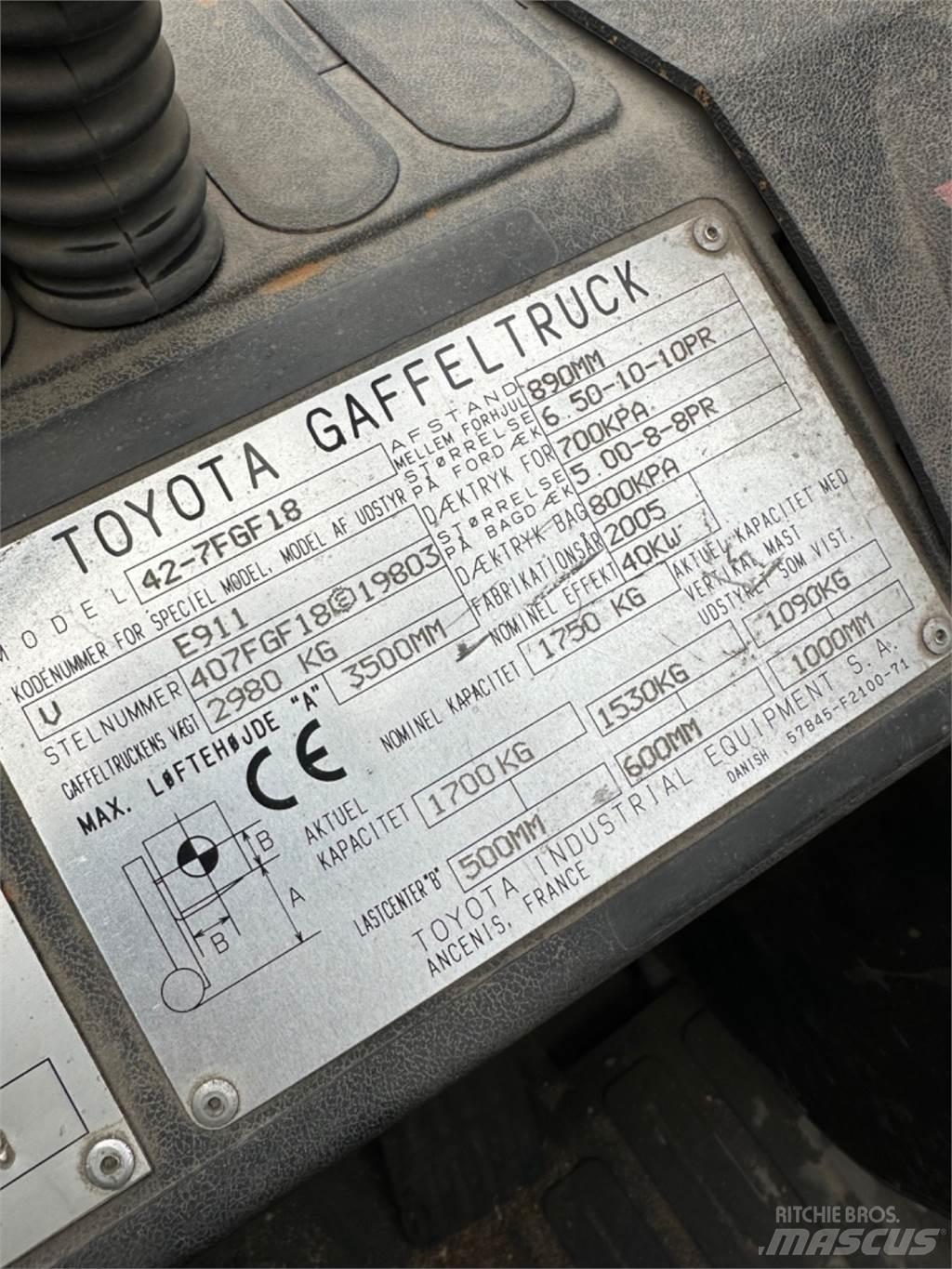 Toyota FG18 Stivuitor GPL