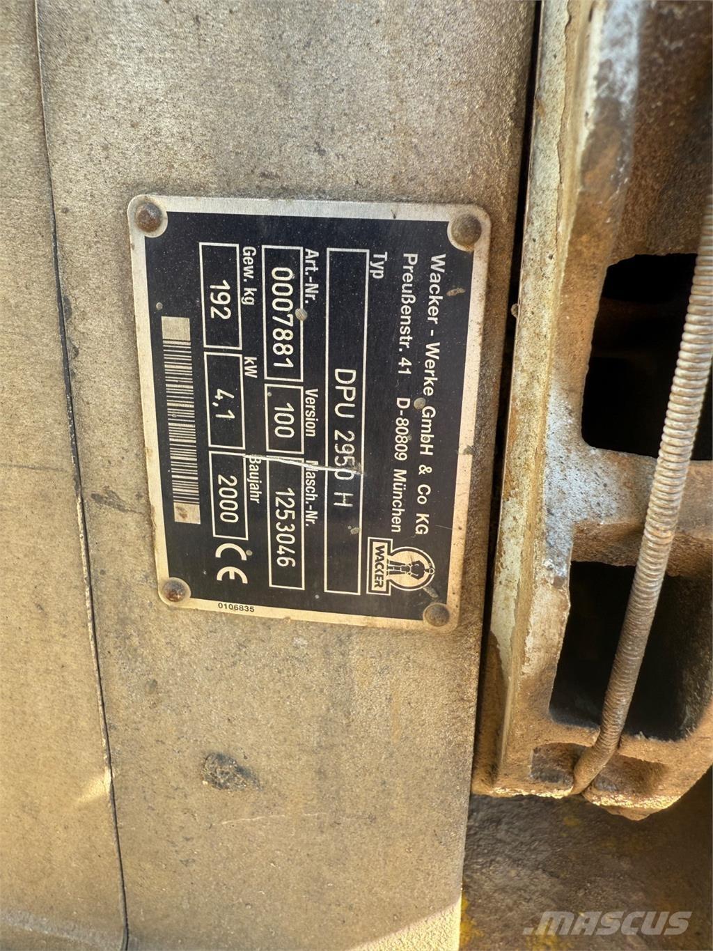 Wacker DPU2950 Vibratoare