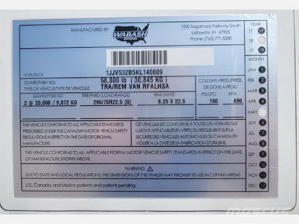 Wabash Reefer Semi-remorci cu temperatura controlata
