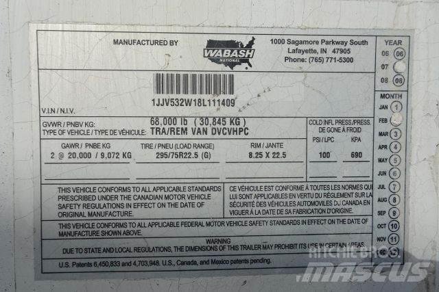 Wabash DVCVHPC Remorci utilitare