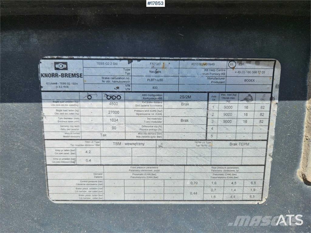 Bodex KIS 3B Semi-remorca Basculanta