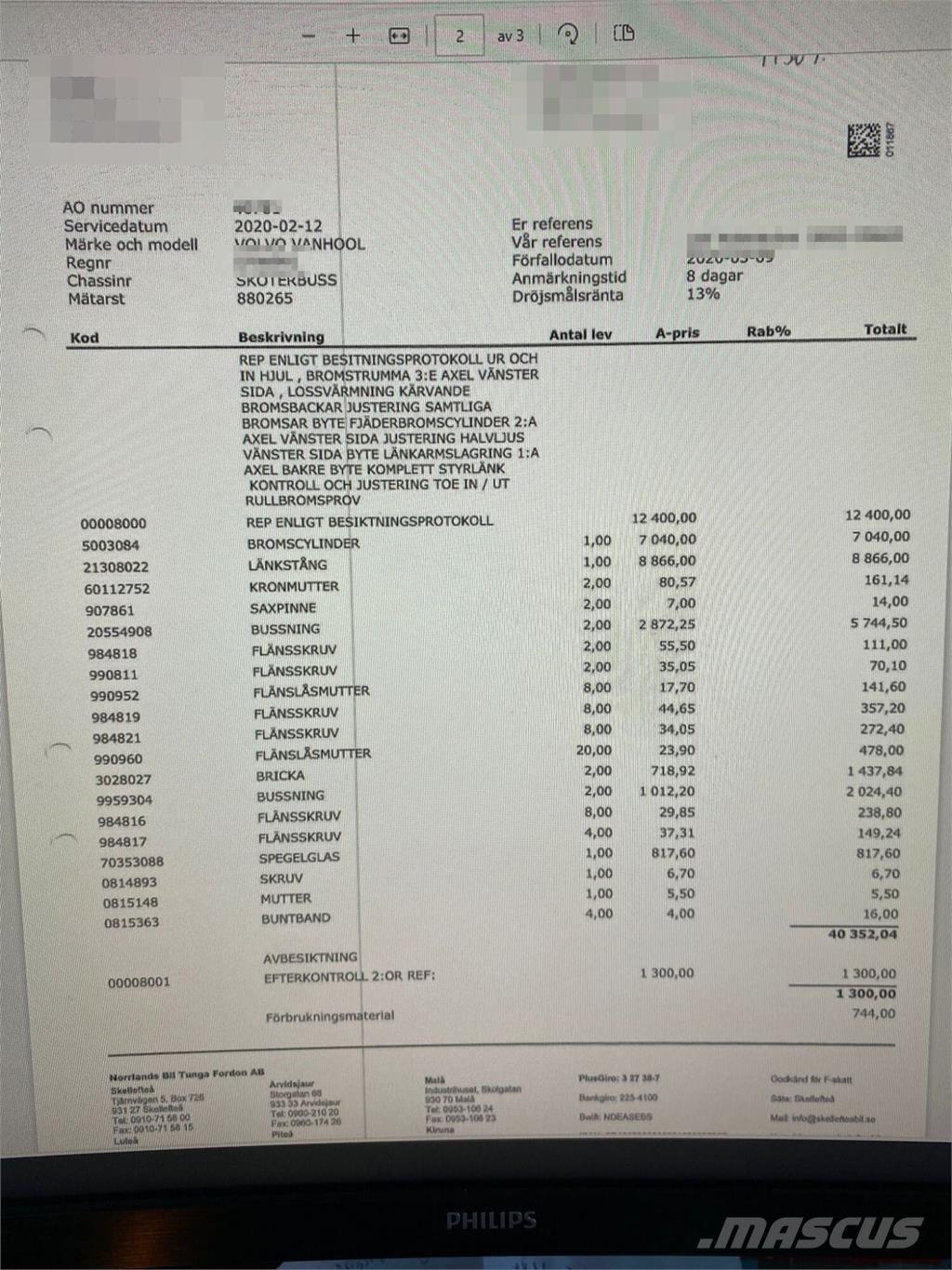 Volvo B10M-70B Altele