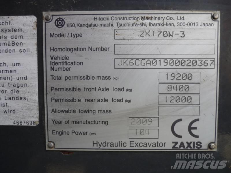 Hitachi ZX170W-3 Excavatoare cu roti