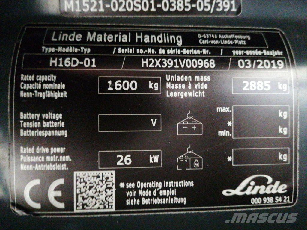 Linde H16D-01 Stivuitor diesel