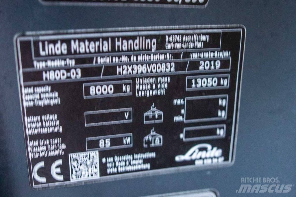 Linde H 80 D-03 Stivuitor diesel