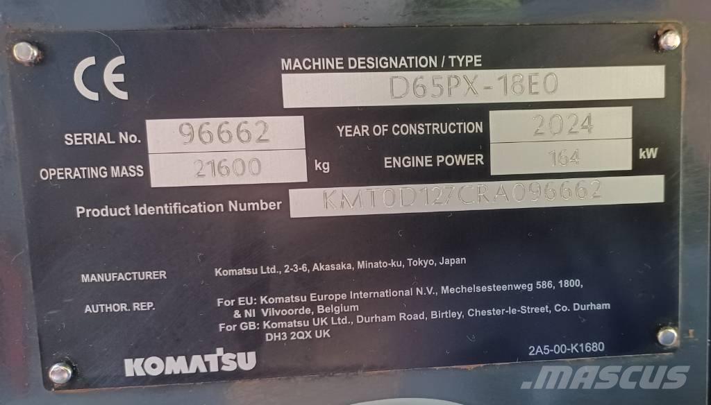 Komatsu D65PX-18E0 Buldozere pe senile