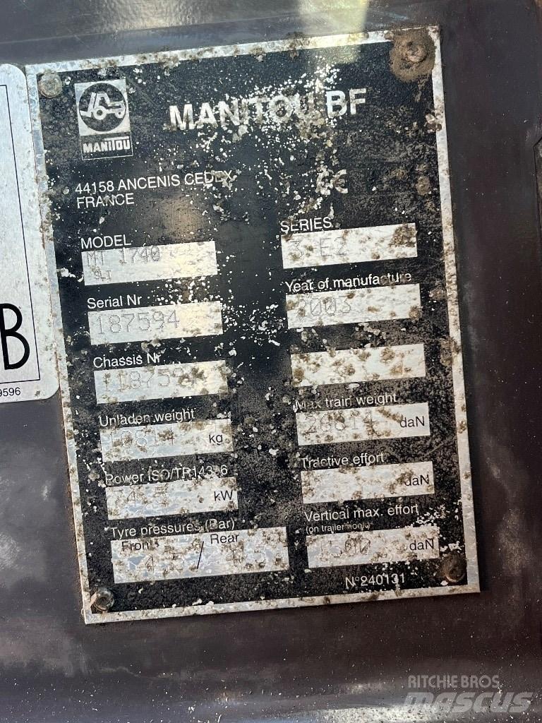 Manitou 1740 Stivuitoare telescopice