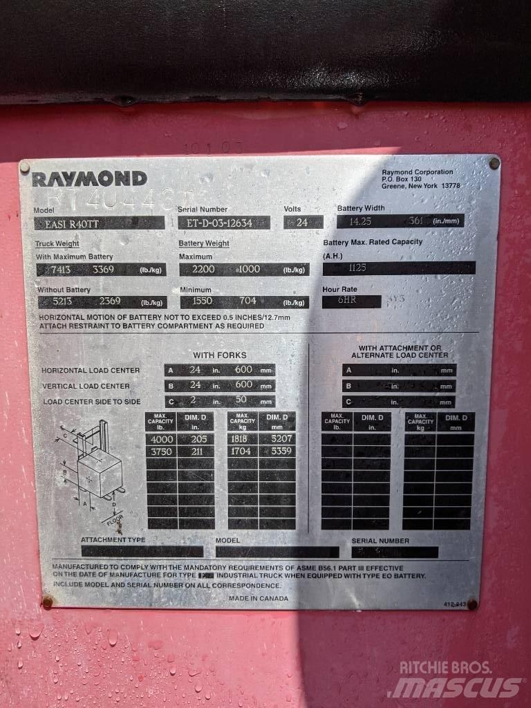 Raymond R40TT Stivuitor electric