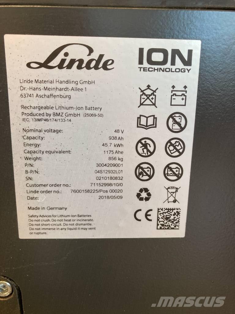 Linde E16/386 Li-ION Stivuitor electric