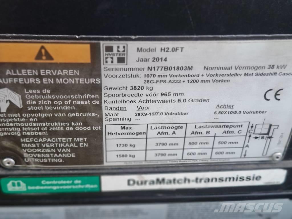 Hyster H 2.0 FT Stivuitor GPL