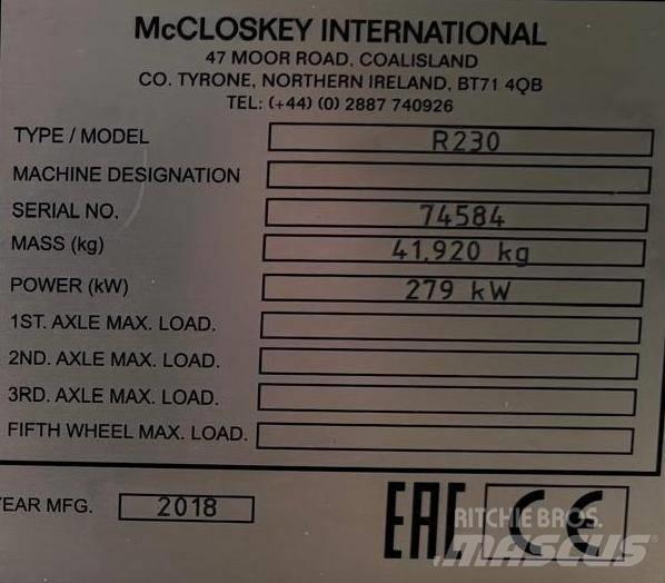 McCloskey R230 Cernuitoare