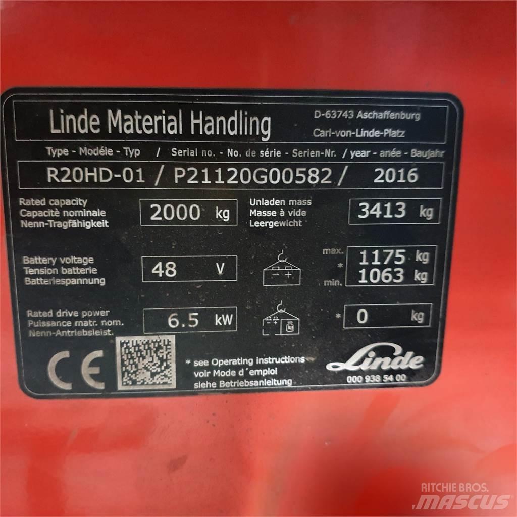 Linde R20HD Stivuitor cu catarg retractabil