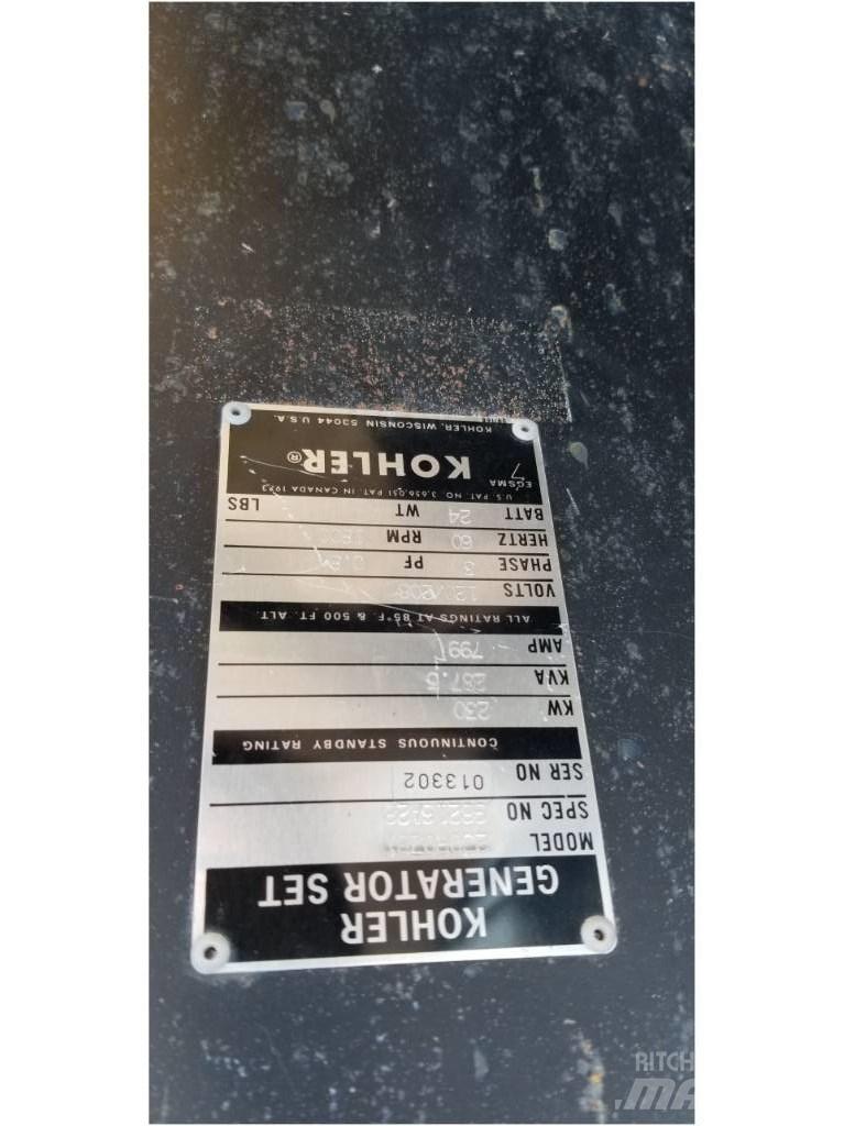 Kohler 230 KW Alte generatoare