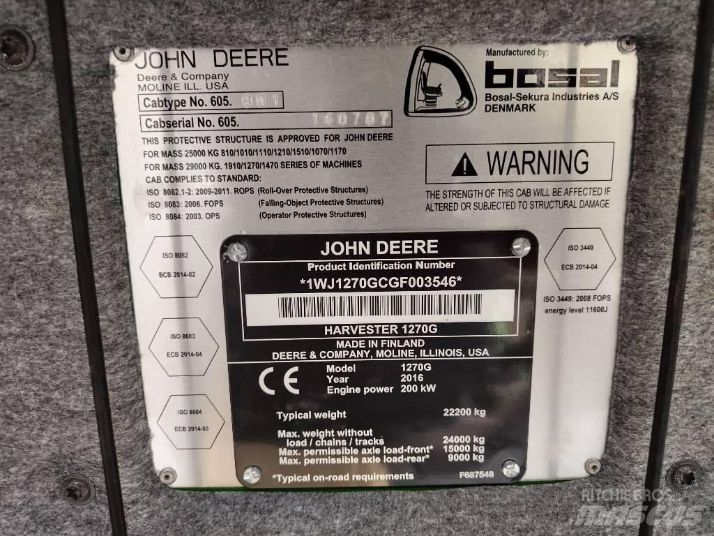 John Deere 1270G 6W Combine forestiere
