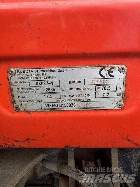 Kubota KX027-4 Mini excavatoare < 7t