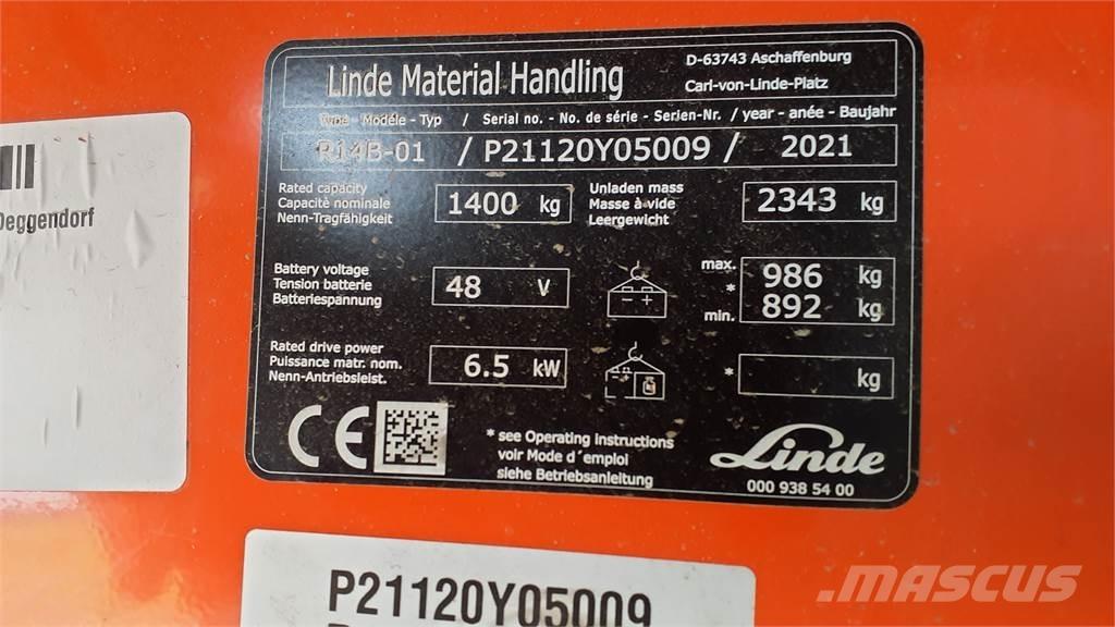 Linde R14B Stivuitor cu catarg retractabil