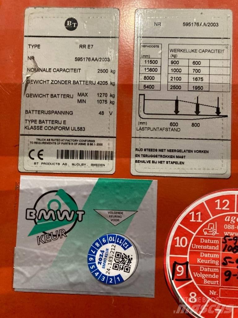 BT RRE-7 Stivuitor cu catarg retractabil