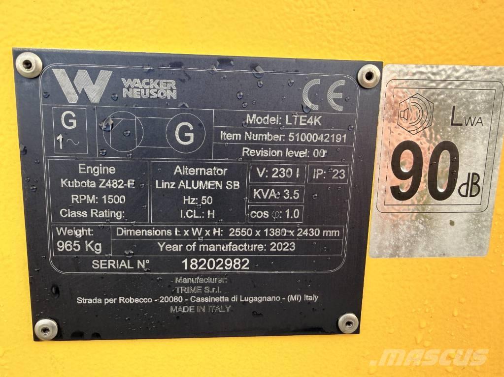 Wacker Neuson LTE4 K Echipamente de luminare