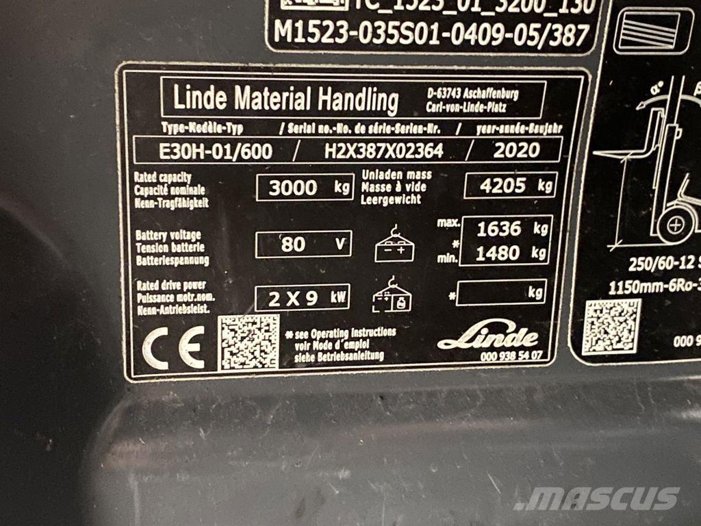 Linde E30H-01/600 Stivuitor electric