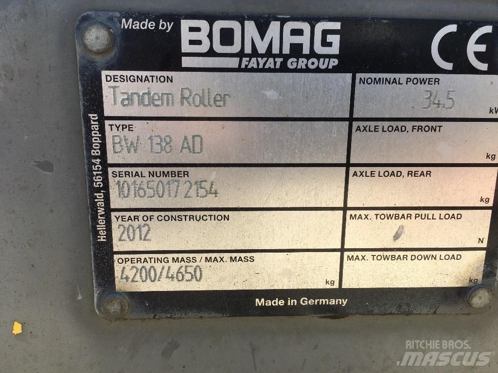 Bomag BW 138 AD Cilindri compactori dubli