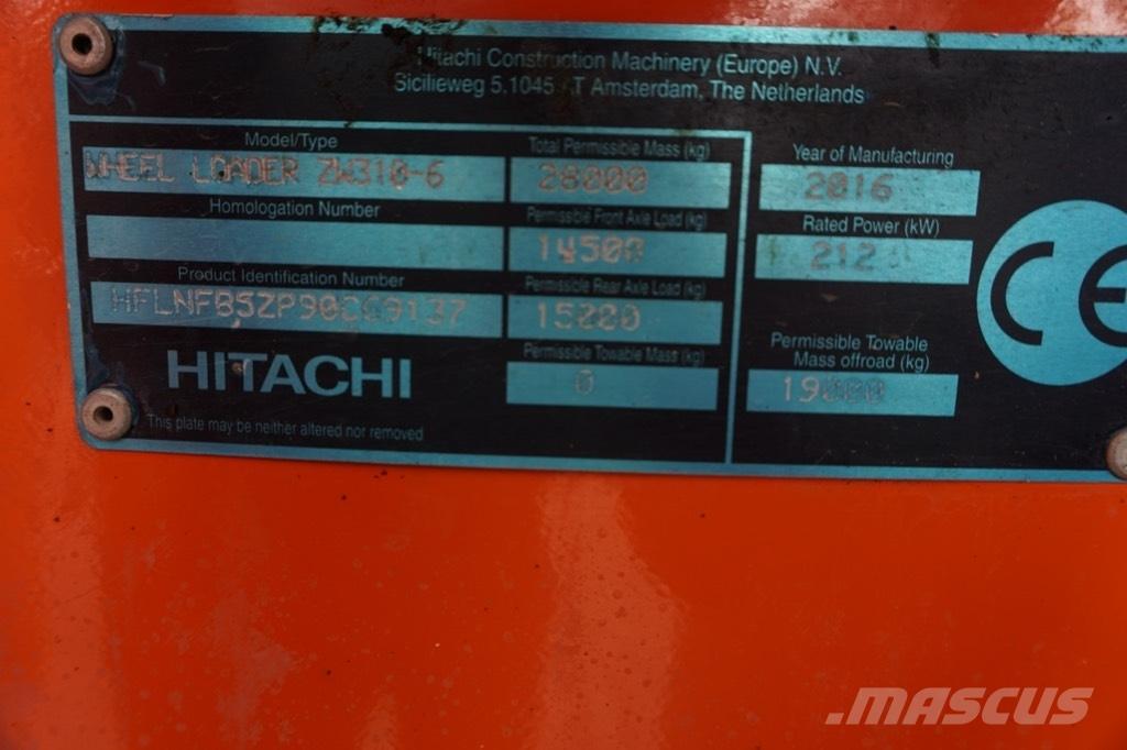 Hitachi ZW 310-6 Incarcator pe pneuri